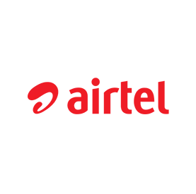 Logo of Airtel, a client or partner of Pleximus Inc., indicating collaboration or endorsement.